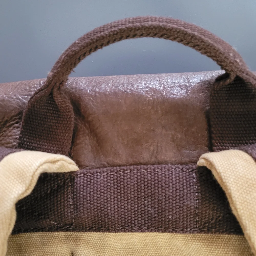Fossil Vintage Canvas/Leather Backpack Brown